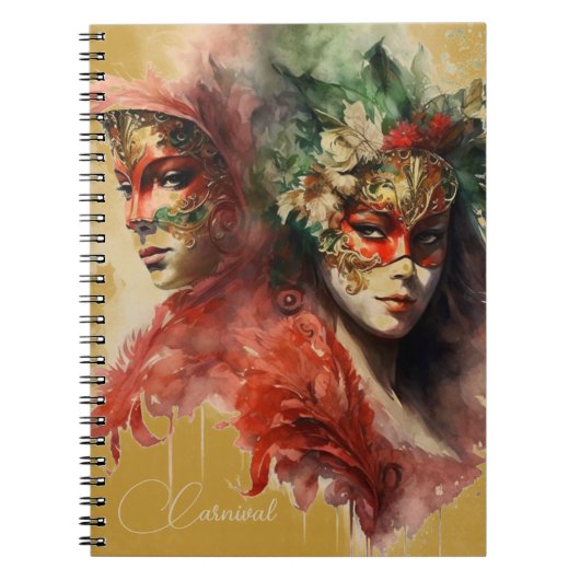 Carnet Florales et plumes du Carnaval de Venise (Devant)