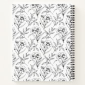 Carnet Flore à linaux noir et blanc (Dos)