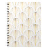 Carnet Flore Art Déco : Elégance Dorée. (Devant)