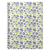 Carnet Flore Bio Bleu Vert Sur Crème 0111A (Devant)