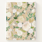 Carnet Flore blanche rustique et tendance sur Kraft Look (Dos)