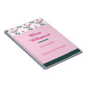 Carnet Flore chic et bloc couleur (Côté Droit)