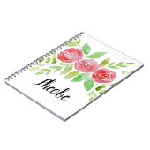Carnet Flore d'aquarelle personnalisée (Côté gauche)