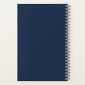 Carnet Flore de la mer profonde dans Bold Navy Blues (Verso)