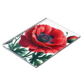 Carnet Flore de pavot rouge (Côté gauche)