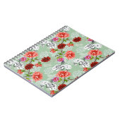 Carnet Flore de printemps vert : main tirée (Côté gauche)
