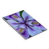 Carnet Flore d'Iris pourpre sans fil (Côté Droit)