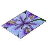 Carnet Flore d'Iris pourpre sans fil (Côté gauche)