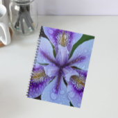 Carnet Flore d'Iris pourpre sans fil
