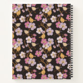 Carnet Flore et oiseaux de traînée à Whimsical - Noir/Gri (Dos)