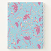 Carnet Flore et vaches bleues délicates (Dos)