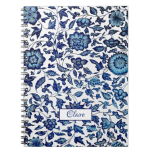 Carnet Flore exotique chic et blanche personnalisée