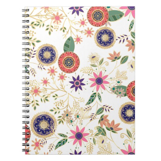 Carnet Flore folklorique branchée Flore originale Design  (Devant)