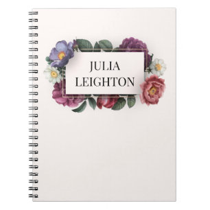 Carnet Flore foncée