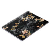 Carnet Flore foncée : Aquarelle Peinture sans joint. (Côté gauche)