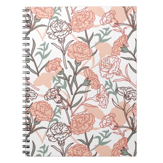 Carnet Flore inspirée par la nature : Motif de fleurs de  (Devant)
