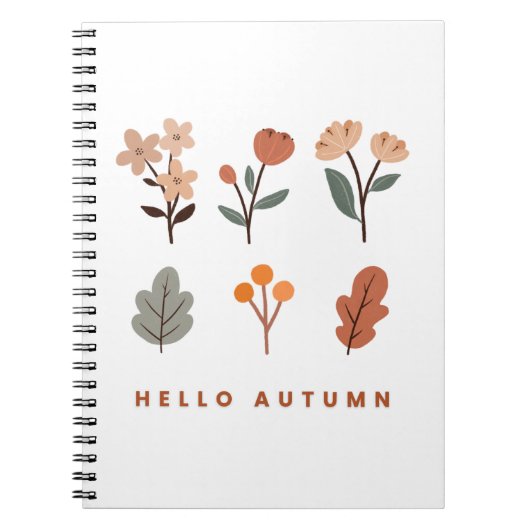 Carnet Flore minimaliste d'automne (Devant)