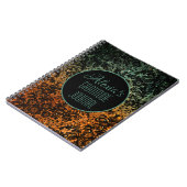 Carnet Flore orange et verte noire (Côté gauche)