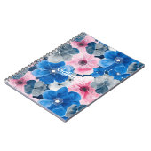 Carnet Flore rose chic (Côté gauche)
