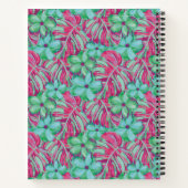 Carnet Flore rose pâle et verte rétro (Dos)