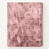 Carnet Flore rose personnalisée (Dos)