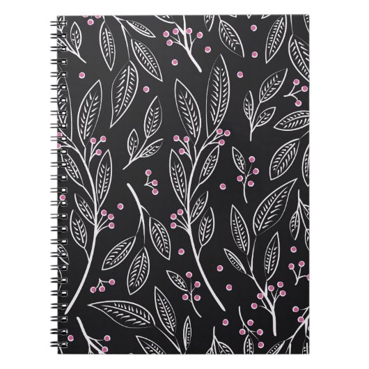 Carnet Flore tirée à la main : Conception transparente (Devant)