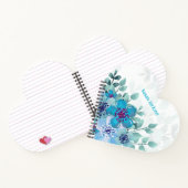 Carnet Flore Turquoise personnalisée (Intérieur)