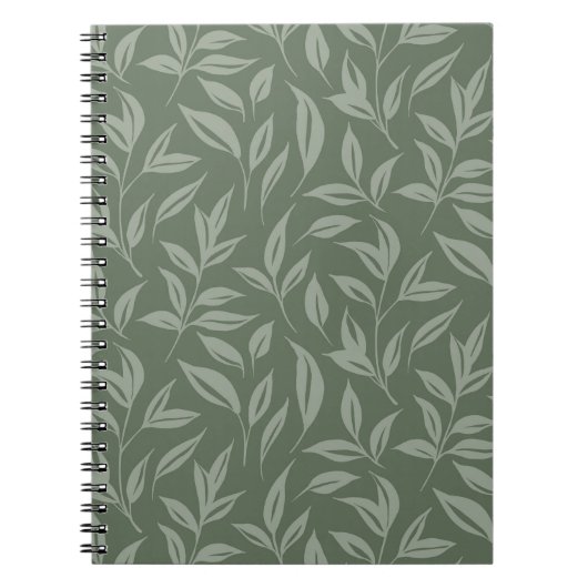 Carnet Flore vert Sage (Devant)