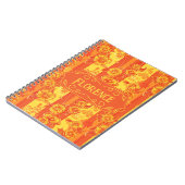Carnet Florence Floral jaune et orange (Côté gauche)