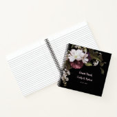 Carnet Flores de Bourgogne et rose pâle Mariage invité (Intérieur)