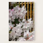 Carnet Flores de Rhododendron blanc et de clôture de bamb (Verso)