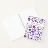 Carnet Flores pourpres - Jardin Floral motif élégant (Intérieur)