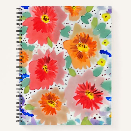 Carnet Flores rojas (Devant)