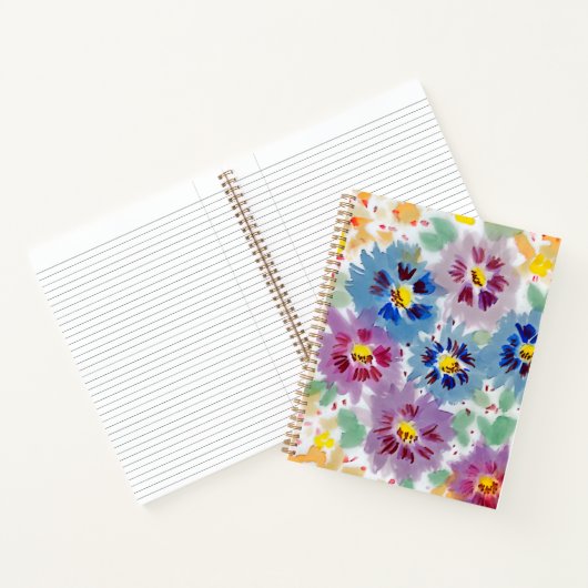 Carnet Flores violetas cuaderno (Intérieur)