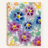 Carnet Flores violetas cuaderno (Devant)