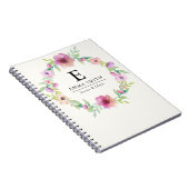 Carnet Flower Bouquet monogram Personalized Notebook (Côté Droit)