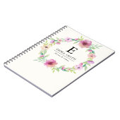 Carnet Flower Bouquet monogram Personalized Notebook (Côté gauche)