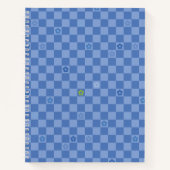 Carnet Flower Checkered Pattern No. 01 - Light Blue (Devant)