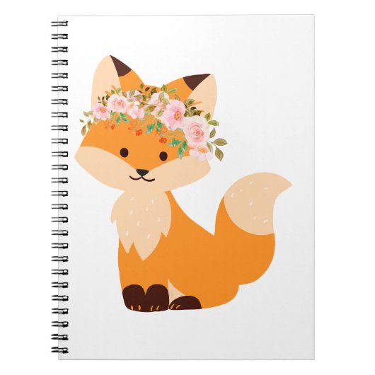 Carnet Flower Fox (Devant)
