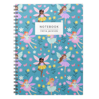Carnet Flower Meadow Fairy Pattern