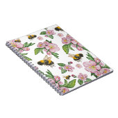 Carnet Flower pomverger avec abeilles aquarelle timon (Côté Droit)