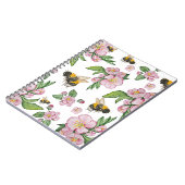 Carnet Flower pomverger avec abeilles aquarelle timon (Côté gauche)