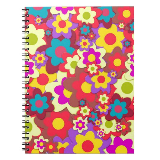 Carnet Flower Power 60s hippy (Devant)