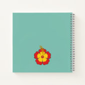 Carnet Flower rouge hibiscus (Dos)
