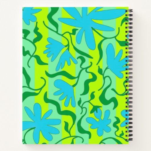 Carnet Flowing Vines Custom Text School Notebook (Dos)