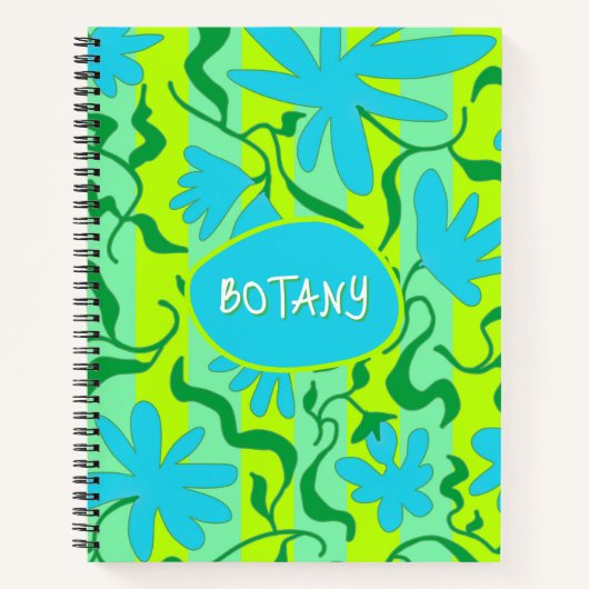Carnet Flowing Vines Custom Text School Notebook (Devant)