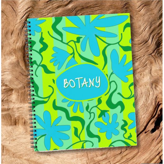 Carnet Flowing Vines Custom Text School Notebook