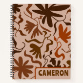 Carnet Flowing Vines Rustic Brown Personalized (Devant)
