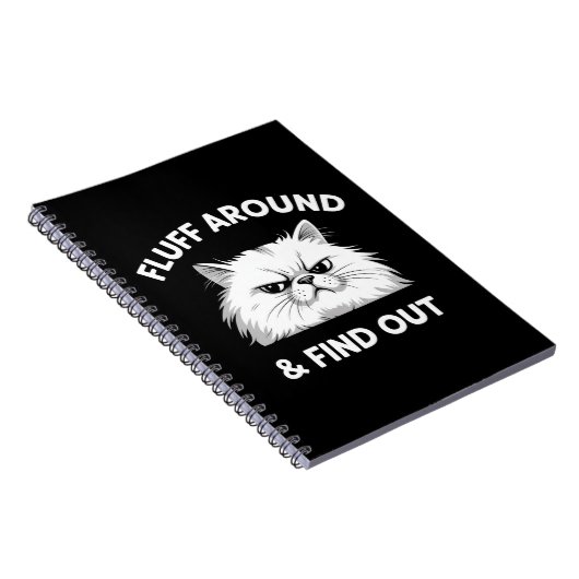 Carnet Fluff Around Funny Sarcastic Cat Lady Quote Humor (Côté Droit)