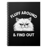 Carnet Fluff Around Funny Sarcastic Cat Lady Quote Humor (Devant)